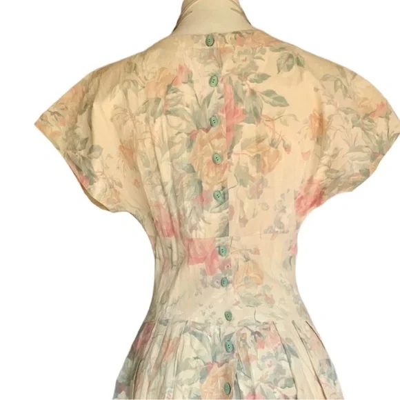 v i n t a g e :: Pastel Floral Romantic Cottagecore ILGWU Dress - Picture 12 of 14
